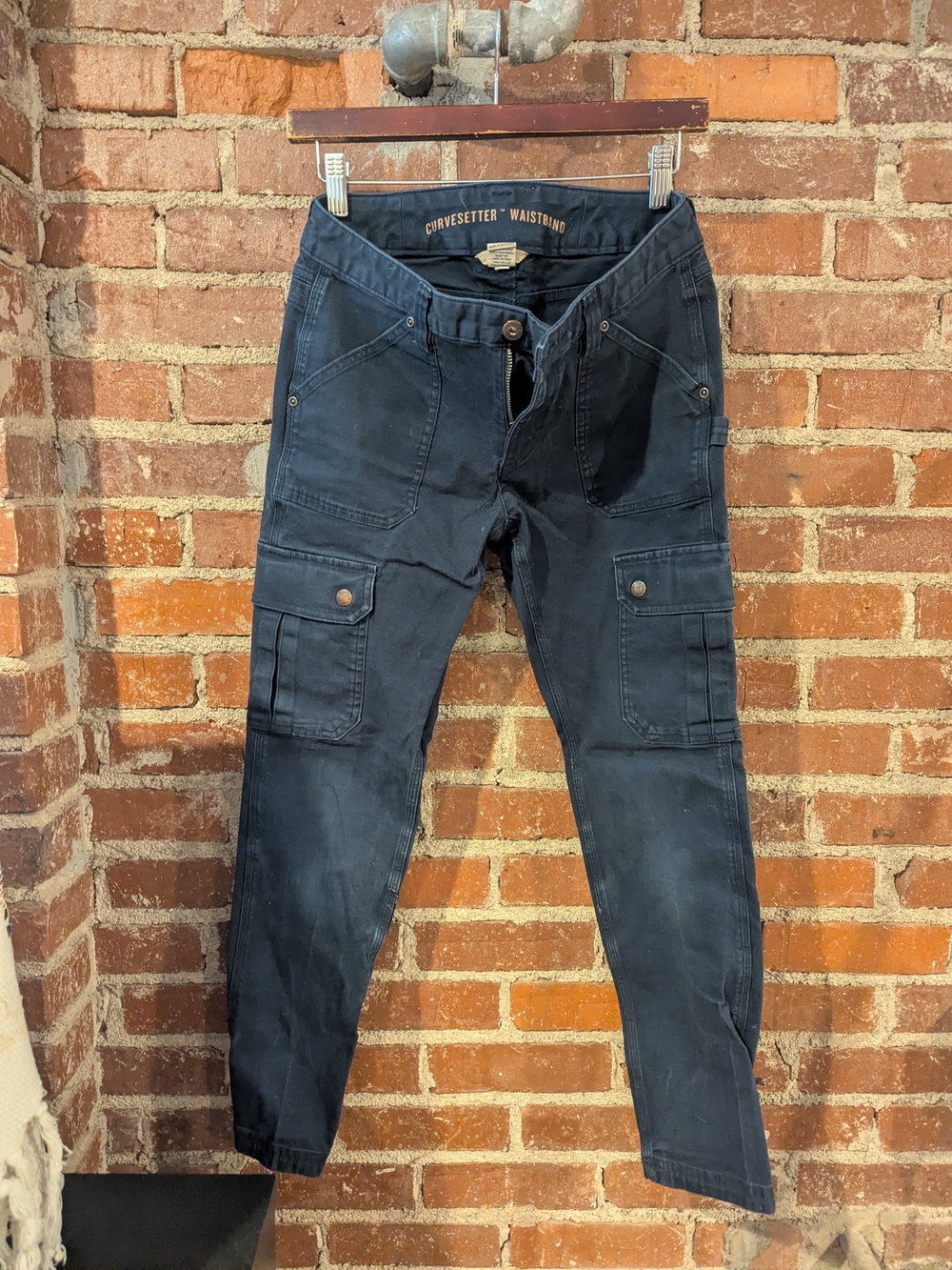 Duluth Trading Co Navy Cargo Pants with Utility Pockets
